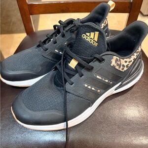 Adidas Unisex Black and Animal Print Sneakers